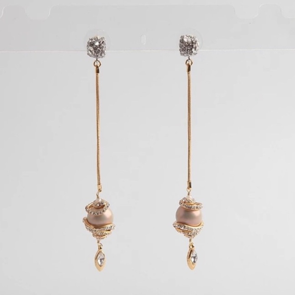 Alexis Bittar Pearl and Crystal Drop Earrings - Picture 4 of 6